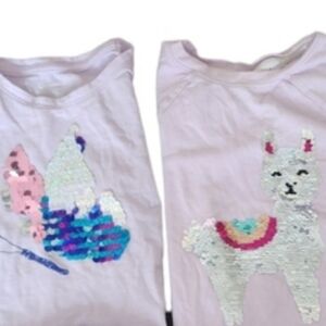 2 pc. purple sequin shirts